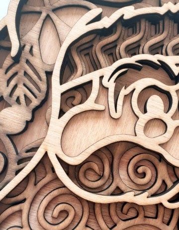 Kerstman hoofd close