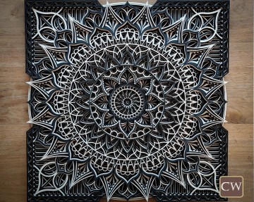 Mandala vierkant 69 zw 1